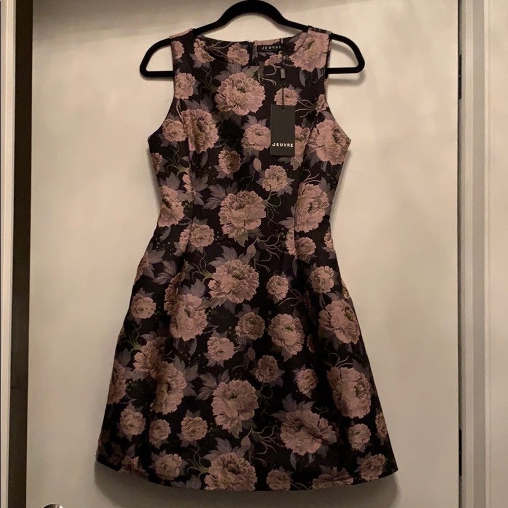 NWT OEUVRE floral print bubble skirt dress, size 4